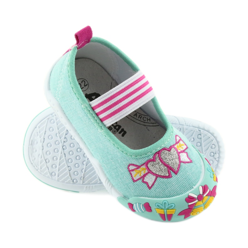 American Club vihreät lasten lenkkarit joustavalla 21/19 2