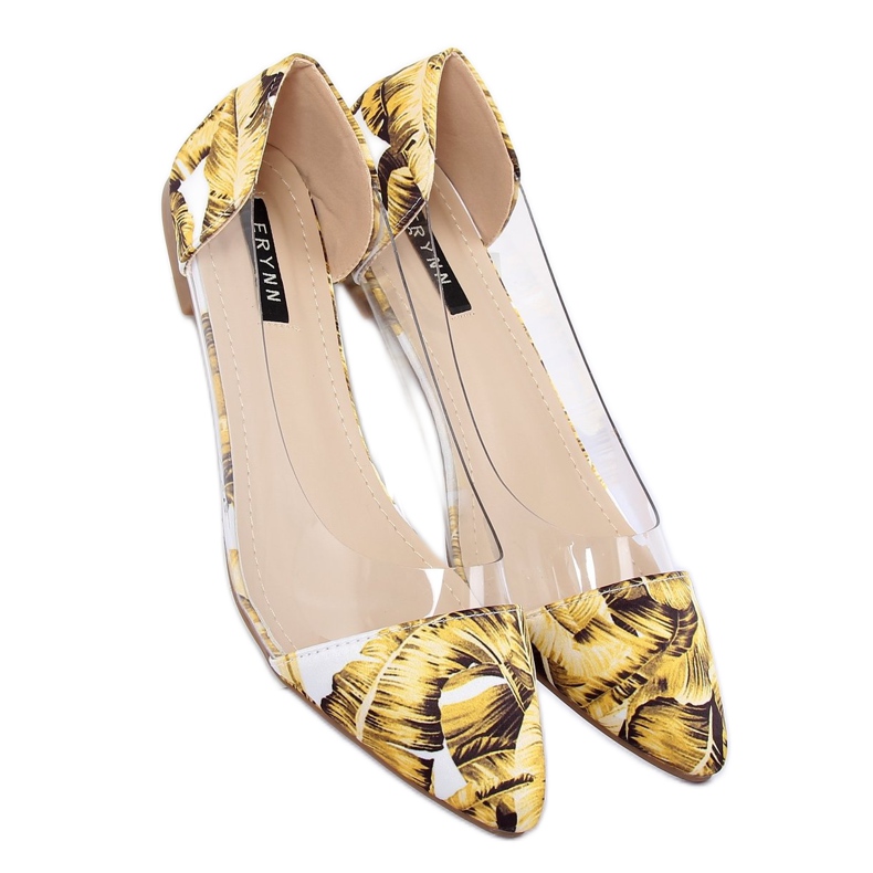 Keltaiset läpinäkyvät ballerinat 333-60 Keltainen 2