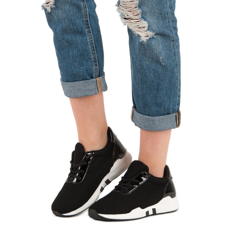 Muodikkaat urheilukengät musta 1