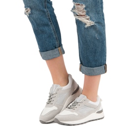 Mukavat urheilukengät valkoinen harmaa 1