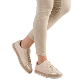 Sidotut Espadrilles ruskea keltainen 2