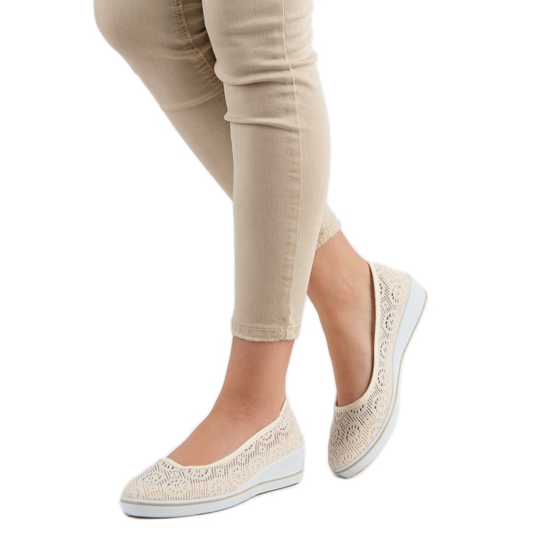 Avoimet kiilakengät ruskea 2