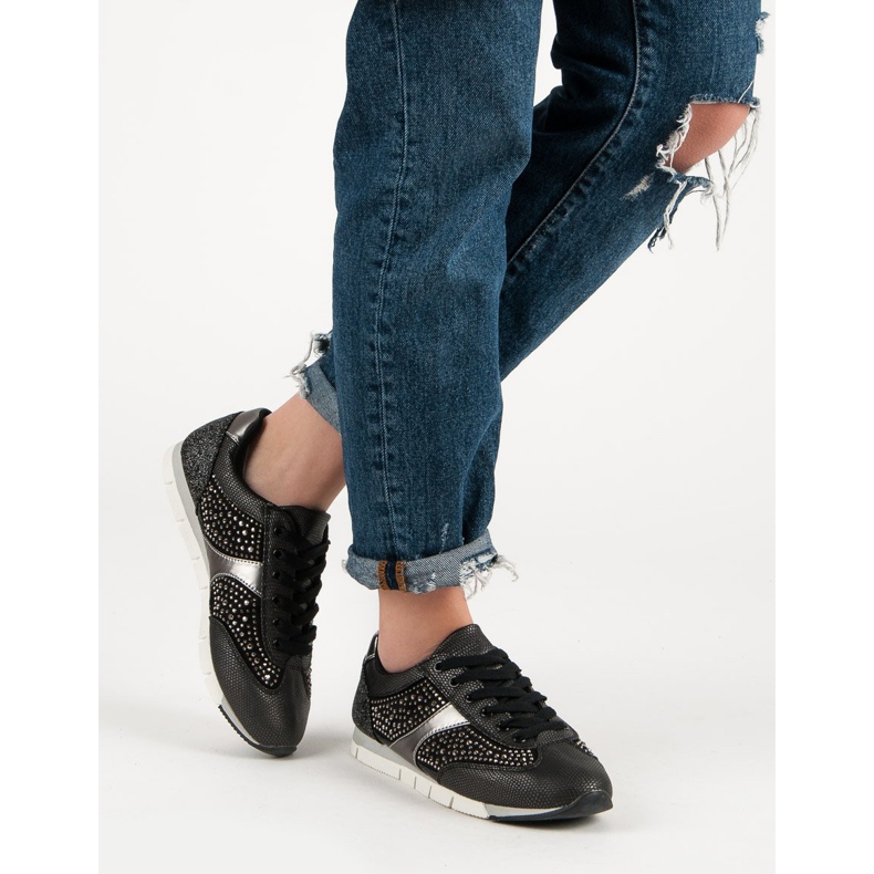 Kylie Urheilujalkineet kristalleilla musta 1