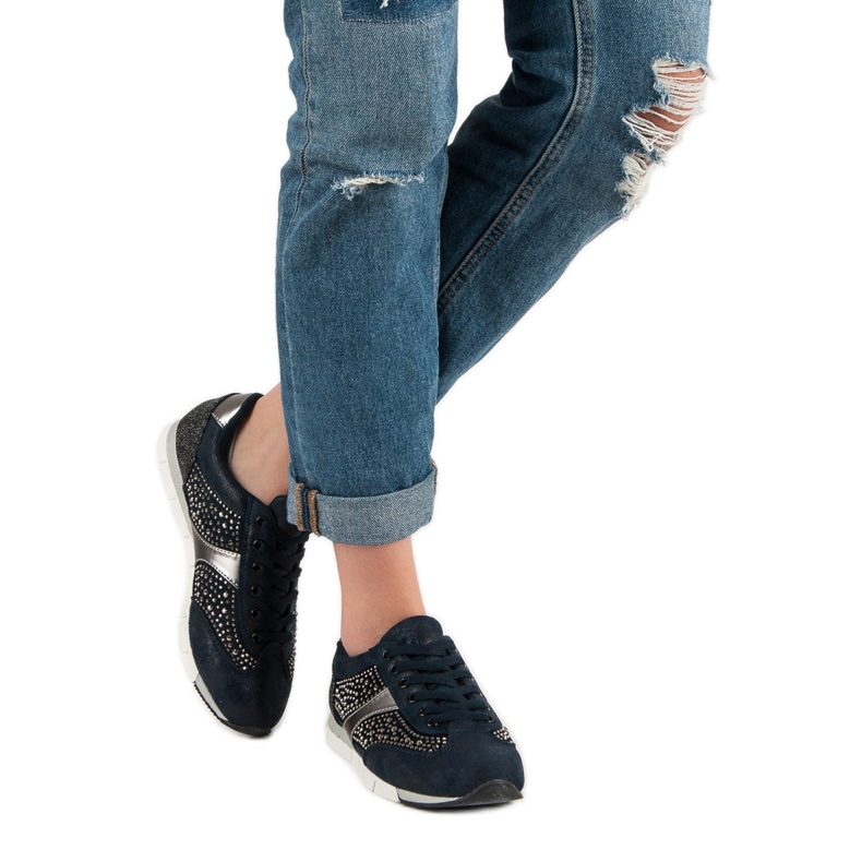 Kylie Urheilujalkineet kristalleilla sininen 1