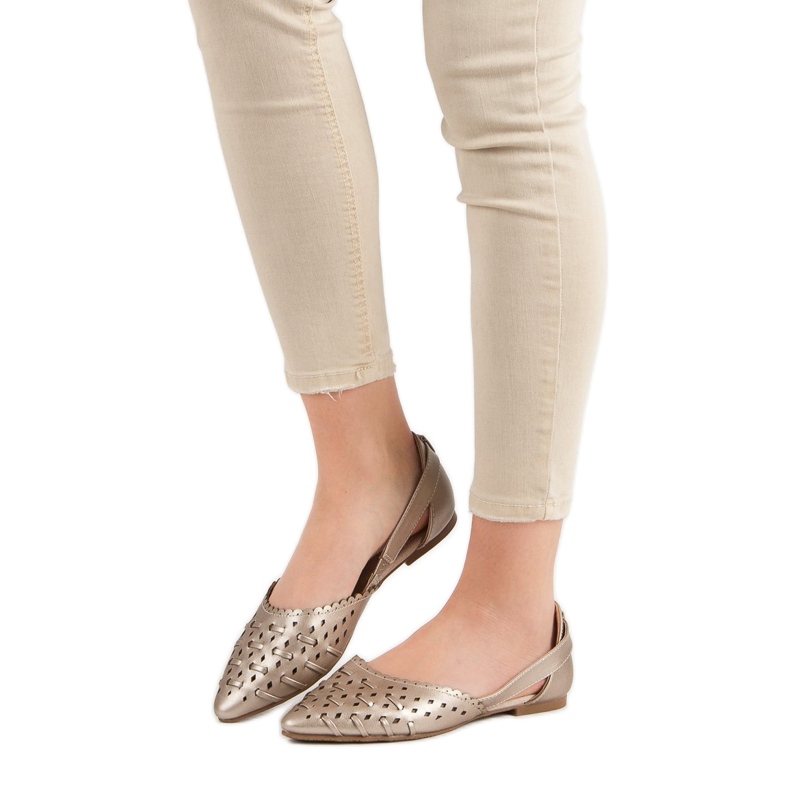 Tyylikkäät VINCEZA -ballerinat keltainen 2