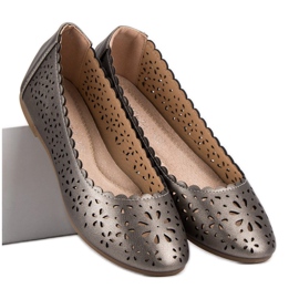 VINCEZA -avoimet ballerinat harmaa 1