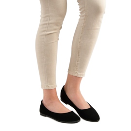 Klassiset mokkanahkaiset VINCEZA -ballerinat musta 2