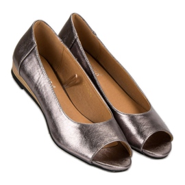 Open Toe VINCEZA -baleriinit harmaa 1