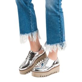 Corina Hopeiset kengät, joissa on suoja harmaa 1