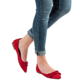 Corina Mokkanahka ballerinat kanssa Frill punainen 2