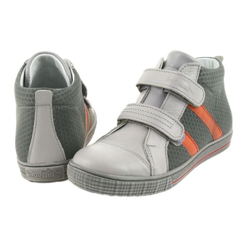 Ren But Rein Shoes Boys Velcro 4275 POPIEL/Oranssi harmaa 5
