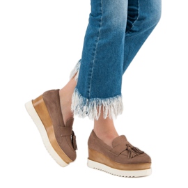 Corina Ruskeat kiilamaiset mokkasiinit 1