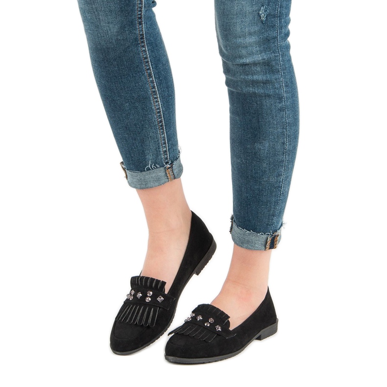 Laura Mode Mustat mokkanahkakengät 1