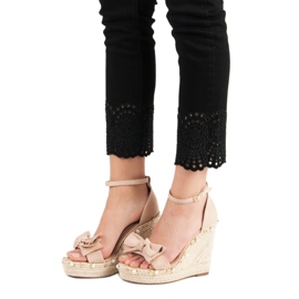 STEPHAN Espadrilles -sandaalit keulalla ruskea 2