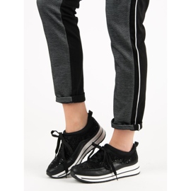 Urheilujalkineet kristalleilla musta 2