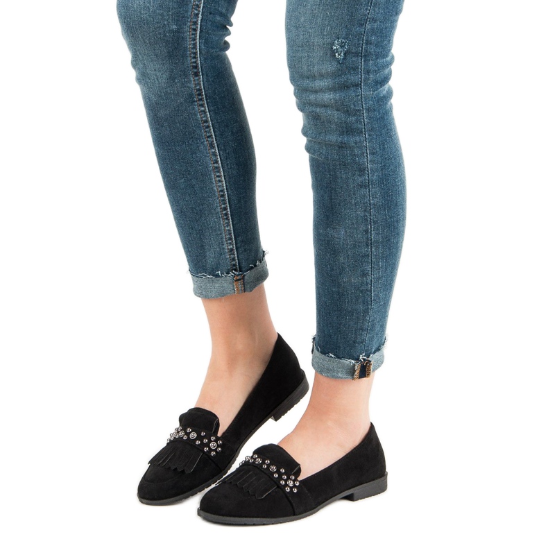 Laura Mode Mustat lenkkarit tekojalokivillä 1