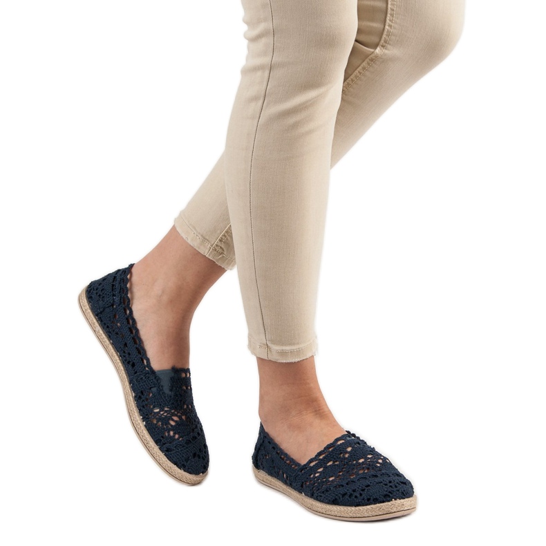 Sweet Shoes Tummansiniset pitsi -espadrillit sininen tummansininen 1