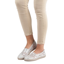 Sweet Shoes Hopeiset pitsi -espadrillit harmaa 1