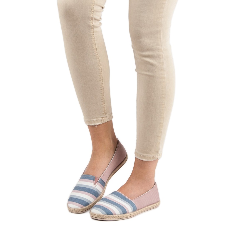 Sweet Shoes Raidalliset sliponit monivärinen vaaleanpunainen 1