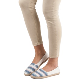 Sweet Shoes Raidalliset sliponit valkoinen sininen monivärinen 2