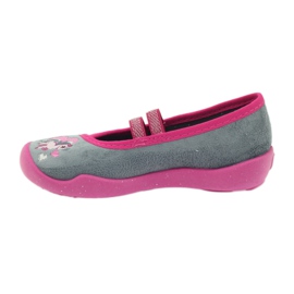 Befado lasten kengät 116x238 harmaa vaaleanpunainen 2