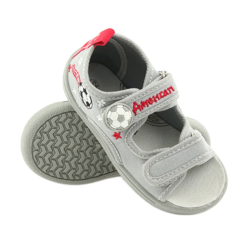 American Club Lasten kengät tossut poikien sandaalit American 35/19 ball musta punainen harmaa 3