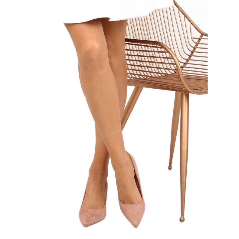 Vaaleanpunainen mokka korkokengät 100-828ES-1 Vaaleanpunainen 1