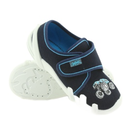 Befado -tossut lasten kengät tarranauhalla 273X105 sininen laivastonsininen 2