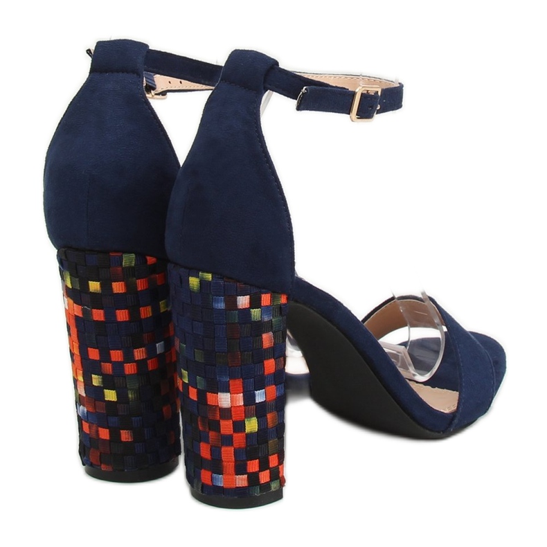 Tummansiniset korkokengät 708-24 Navy monivärinen laivastonsininen 2