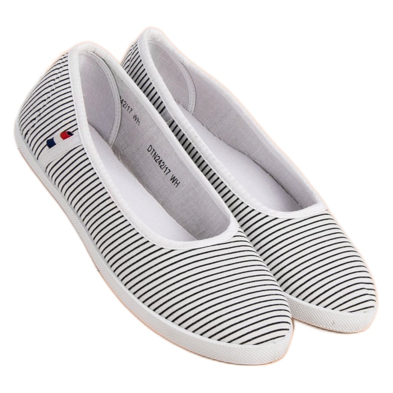 McKey Tekstiili ballerina raidoilla valkoinen musta 1