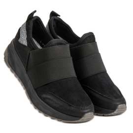 Ideal Shoes Mukavat Slip-On lenkkarit musta 1