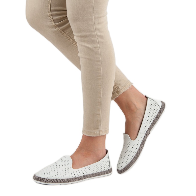 Filippo Nahkaiset avoimet herrat valkoinen 2