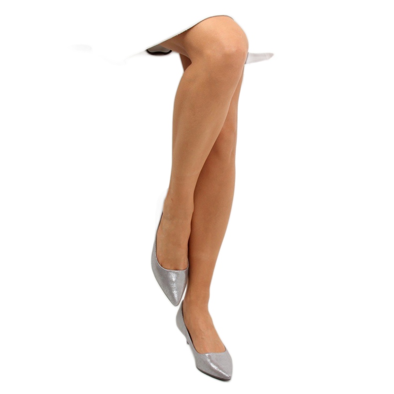 Pumput matalalla kantapäällä hopea B-36 Harmaa 1