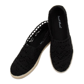 Mustat pitsi -espadrillit JX1020 Musta 2