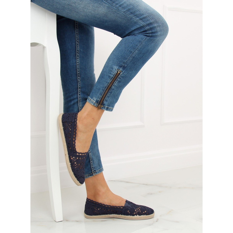 Tummansiniset pitsiespadrillit JX1020 Navy tummansininen 2