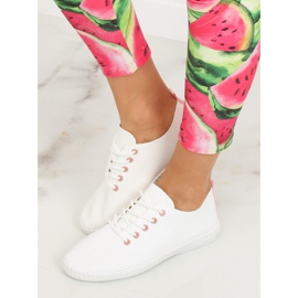 Naisten valkoiset ja vaaleanpunaiset lenkkarit BO-1 Pink valkoinen 1