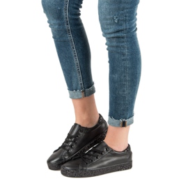 Glitterpohjaiset lenkkarit musta 2