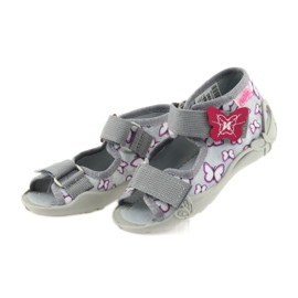Befado lasten sandaalit 242P090 violetti harmaa vaaleanpunainen 3