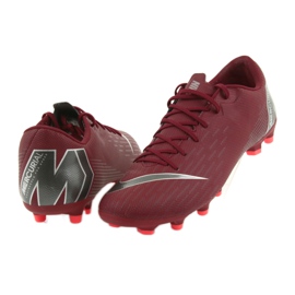 Nike Mercurial Vapor 12 Academy FG M AH7375-606 jalkapallokengät claret punainen 5
