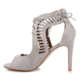 Queen Bee Sidotut mokkanahkaiset sandaalit harmaa 1