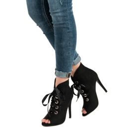 Bestelle Sidotut avokärkiset saappaat musta 2