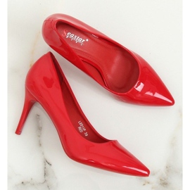 Punaiset naisten korkokengät LE011P Punainen 2