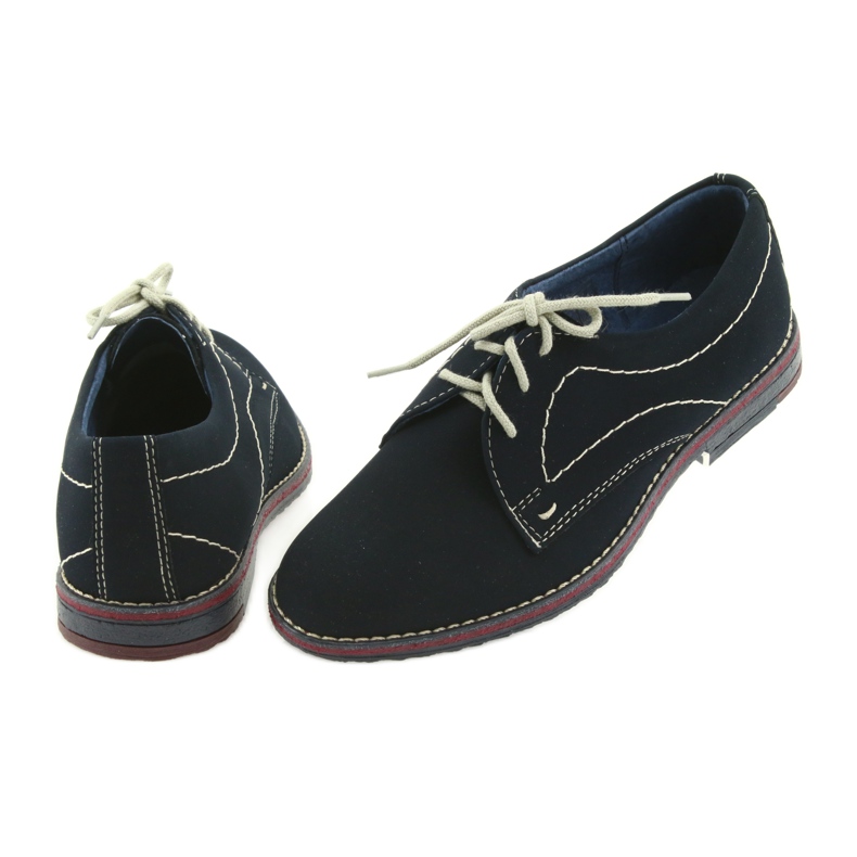 Gregors Poikien kengät 141 nahkainen laivastonsininen insertti 4