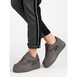 Mokkanahkaiset urheilukengät harmaa 1