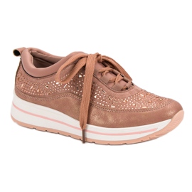 Urheilujalkineet kristalleilla vaaleanpunainen 1