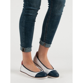 Filippo Mukavat nahkaiset ballerinat valkoinen 1