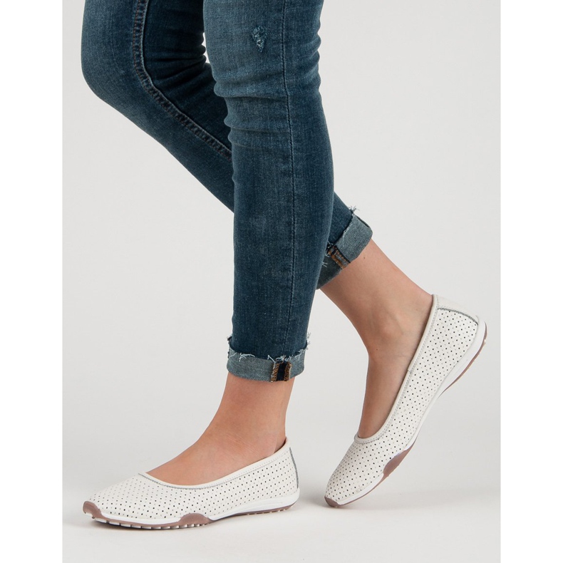 Filippo Avoimet nahkabaleriinit valkoinen 2