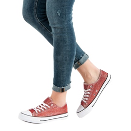 Punaiset lenkkarit glitterillä monivärinen punainen 1