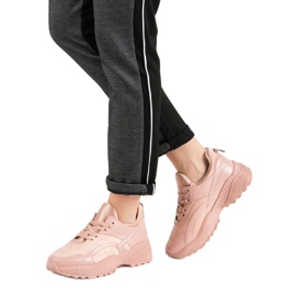 Small Swan Vaaleanpunaiset lenkkarit alustalla vaaleanpunainen 2