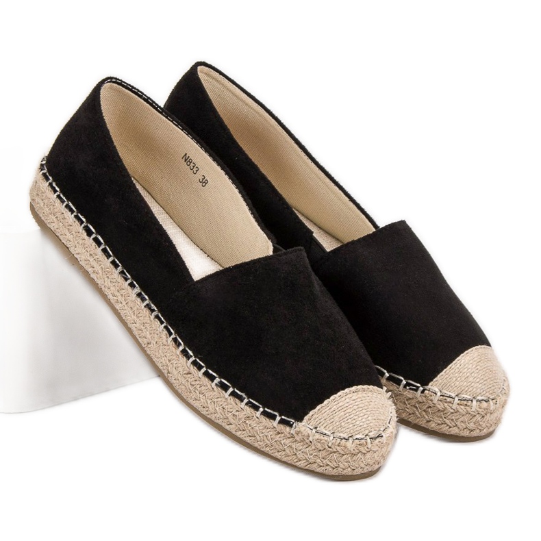 Small Swan Suede Espadrilles musta 1